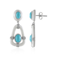 Sleeping Beauty Turquoise Silver Earrings