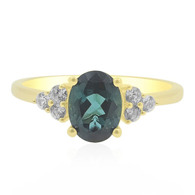 9K Brazilian Indicolite Gold Ring