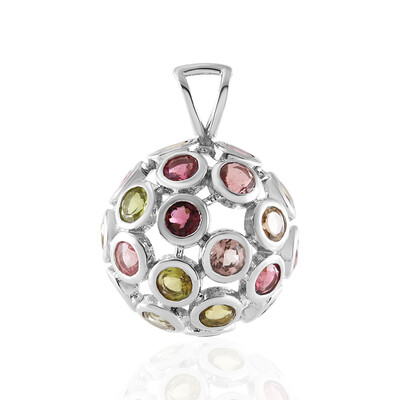 Fancy Tourmaline Silver Pendant