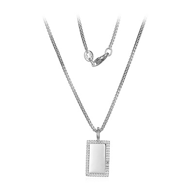 White Topaz Silver Necklace