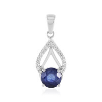 Madagascar Blue Sapphire Silver Pendant