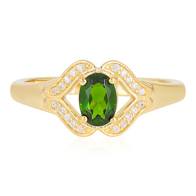 Russian Diopside Silver Ring