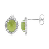 Imperial Chrysoprase Silver Earrings