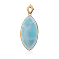 14K Larimar Gold Pendant