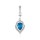 Neon Blue Apatite Silver Pendant