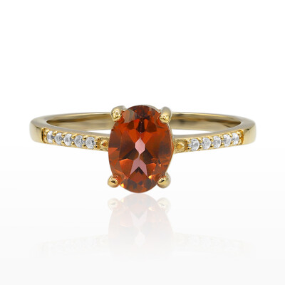 Mandarin Topaz Silver Ring