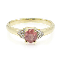 10K Unheated Padparadscha Sapphire Gold Ring