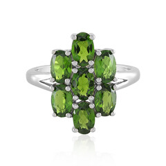 Russian Diopside Silver Ring