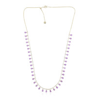 9K Ceylon Purple Sapphire Gold Necklace