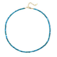 Neon Blue Apatite Silver Necklace