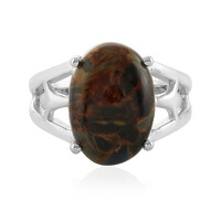 Golden Pietersite Silver Ring