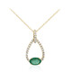 10K AAA Zambian Emerald Gold Necklace