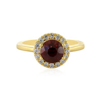 Mahogany Zircon Silver Ring