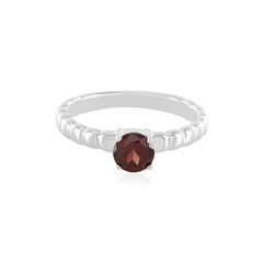 Red Zircon Silver Ring