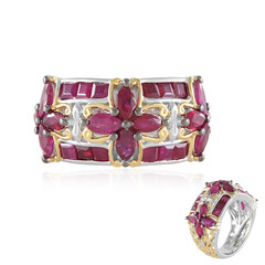 Burmese Ruby Silver Ring (Gems en Vogue)