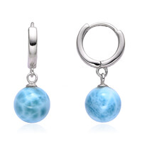 Larimar Silver Earrings