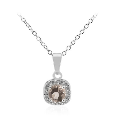 Morganite Silver Necklace