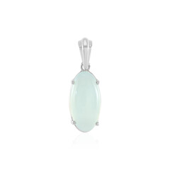 Aqua Chalcedony Silver Pendant