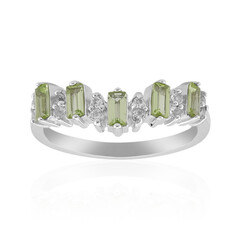 Burmese Peridot Silver Ring