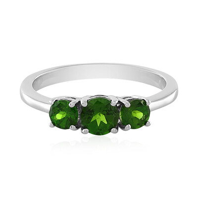 Russian Diopside Silver Ring