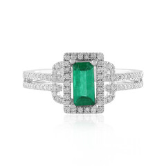 18K AAA Zambian Emerald Gold Ring (de Melo)