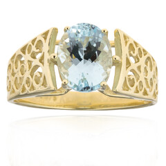 9K Santa Maria Aquamarine Gold Ring (CUSTODANA)