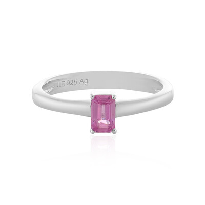 Pink Sapphire Silver Ring