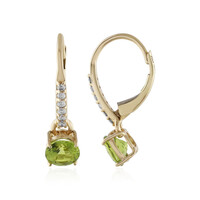 14K Green Tourmaline Gold Earrings (AMAYANI)