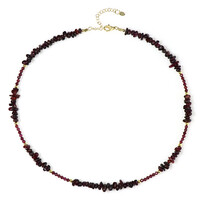 Mozambique Garnet Silver Necklace