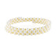 White Freshwater Pearl Steel Bangle (Riya)