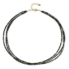 Black Spinel Silver Necklace