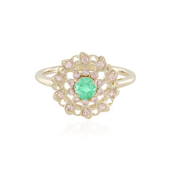 9K Russian Emerald Gold Ring