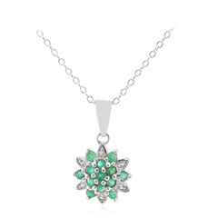 Brazilian Emerald Silver Necklace