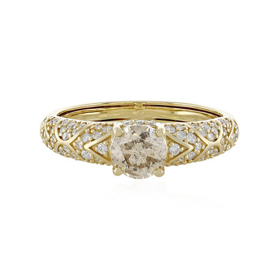 14K I2 Champagne Diamond Gold Ring (de Melo)