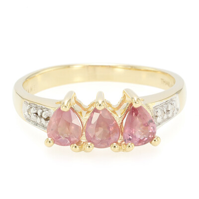 18K Unheated Padparadscha Sapphire Gold Ring (AMAYANI)