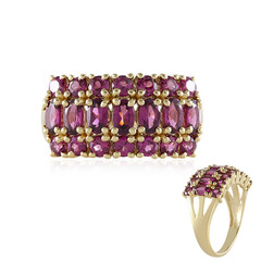 Magenta Garnet Silver Ring