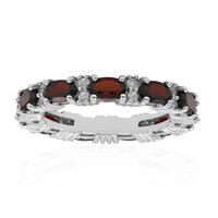 Garnet Silver Ring