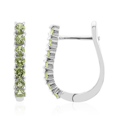 Burmese Peridot Silver Earrings