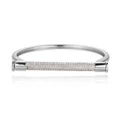 White Topaz Brass Bangle (Juwelo Style)