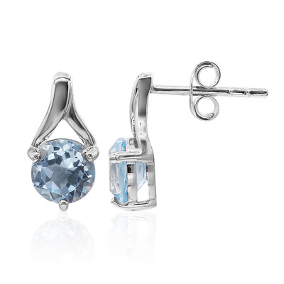 Sky Blue Topaz Silver Earrings