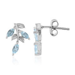 Sky Blue Topaz Silver Earrings