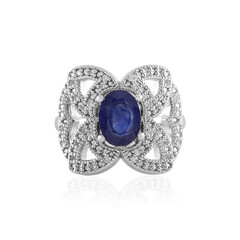 Madagascar Blue Sapphire Silver Ring