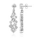 White Topaz Silver Earrings