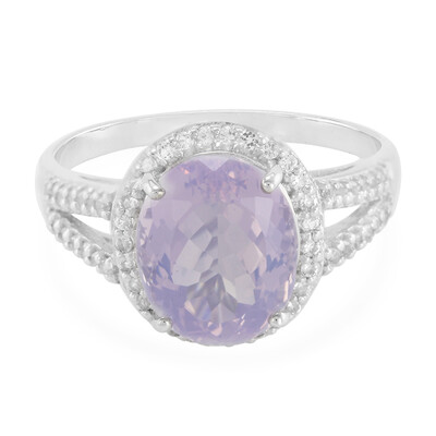 Lavender Quartz Silver Ring