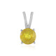 Madagascar Yellow Sapphire Silver Pendant