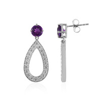 Amethyst Silver Earrings