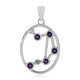 Amethyst Silver Pendant