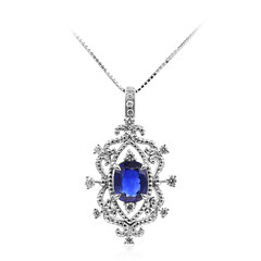 18K Ceylon Blue Sapphire Gold Necklace (CIRARI)