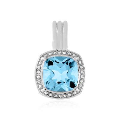 Sky Blue Topaz Silver Pendant