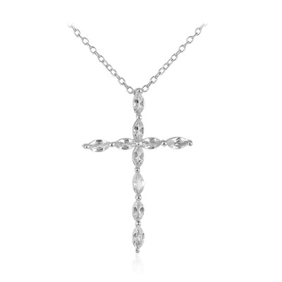 White Topaz Silver Necklace